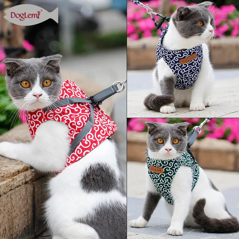 Pet Cat Harness Hand Holding Rope Chest Strap Cat Vest-Style Traction Set Anti-Break Rope Outdoor Cat Supplies
Pet Cat Harness Hand Holding Rope Chest Strap Cat Vest-Style Traction Set Anti-Break Rope Outdoor Cat Supplies