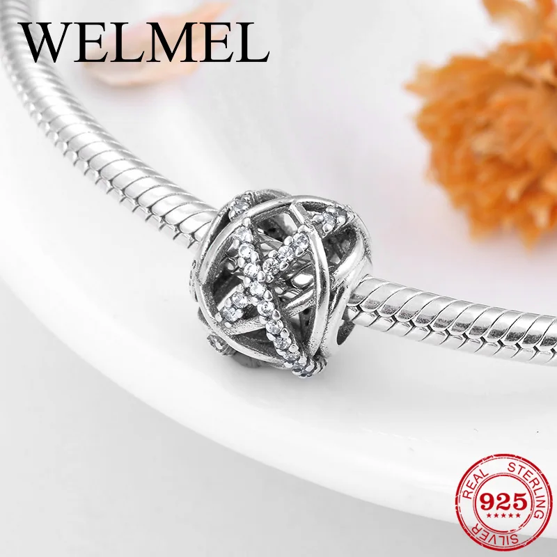 2018 Hollow 925 Sterling Silver Crossing lines CZ beads Fit Original Pandora Charm Bracelet Jewelry making
2018 Hollow 925 Sterling Silver Crossing lines CZ beads Fit Original Pandora Charm Bracelet Jewelry making
