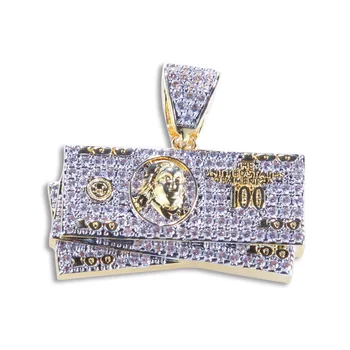 HipHop Personality BLING KING US 100 Dollar Bill Currency Pendant Necklace Zircon Men Luxury Exaggeration Jewellery Jewelry Gift 
HipHop Personality BLING KING US 100 Dollar Bill Currency Pendant Necklace Zircon Men Luxury Exaggeration Jewellery Jewelry Gift