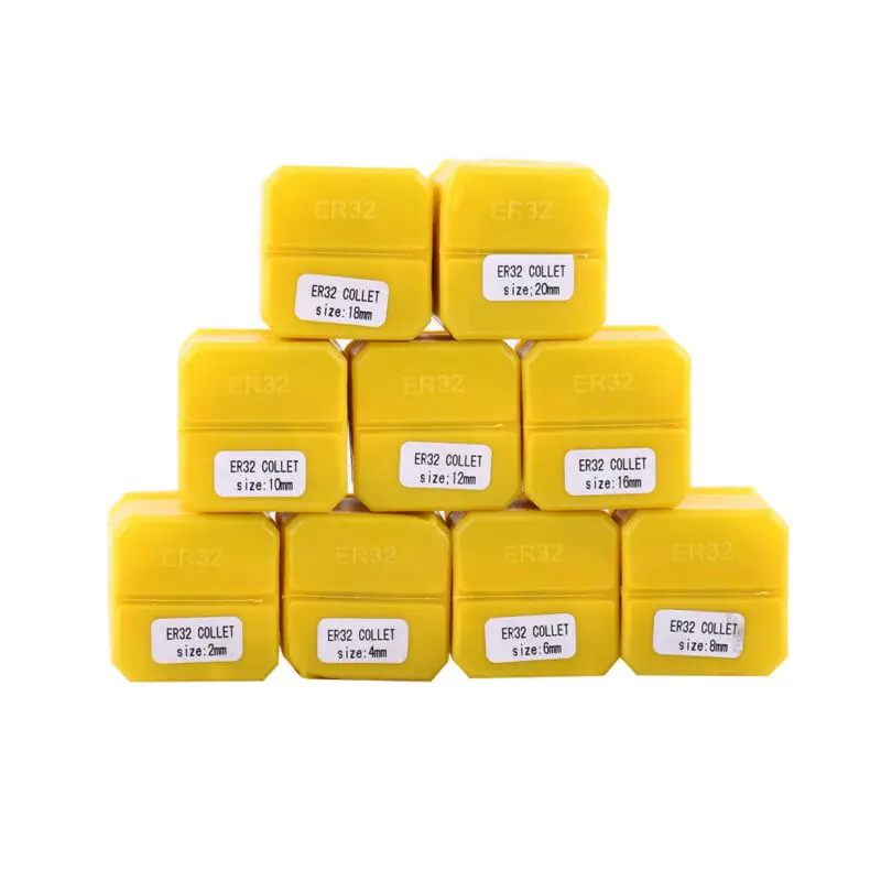9pcs/Set 2-20mm ER32 Spring Collet CNC Engraving Machine And Milling Lathe Tool
9pcs/Set 2-20mm ER32 Spring Collet CNC Engraving Machine And Milling Lathe Tool