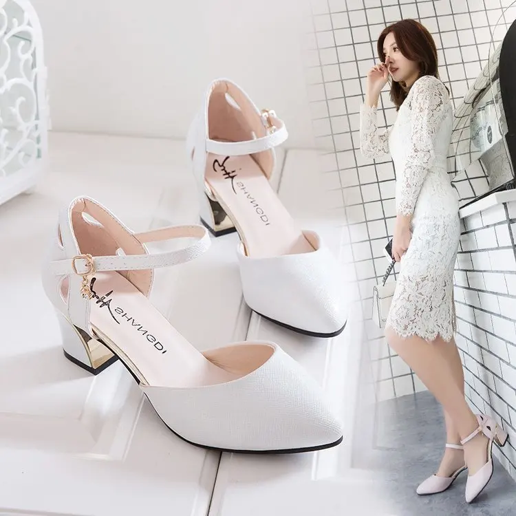 Female Spring 2019 Hallow Korean-style Versatile Women's New Style Pointed Toe Chunky Heel Shoes A- line Buckle High-heeled Sand
Female Spring 2019 Hallow Korean-style Versatile Women's New Style Pointed Toe Chunky Heel Shoes A- line Buckle High-heeled Sand