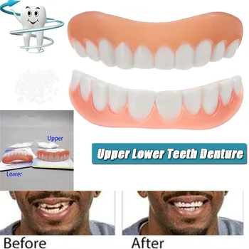 False Tooth Stickers Simulation Teeth Whitening Dentures Paste Braces Upper Lower Tooth Cover Tool Perfect Smile Teeth Veneers
False Tooth Stickers Simulation Teeth Whitening Dentures Paste Braces Upper Lower Tooth Cover Tool Perfect Smile Teeth Veneers
