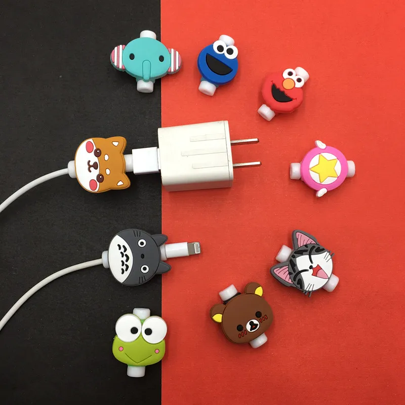 1 шт. милый протектор кабеля для iPhone устройство зарядки USB намотки держатель