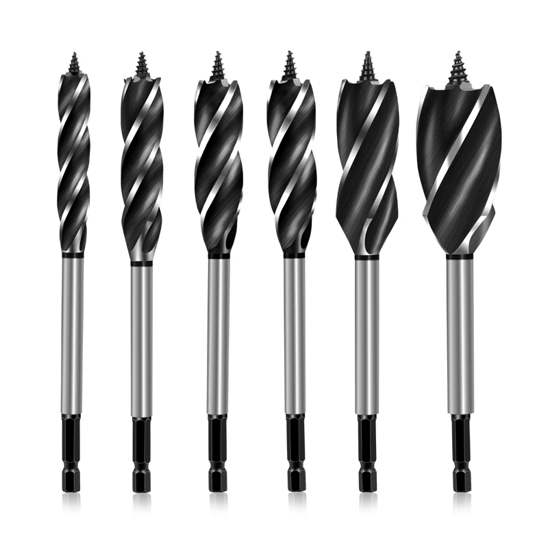 Four Flute Hex Shank 10mm -32mm High Carbon Steel Screw Point Woodworking Fast Speed Wood Drilling Holes Drill Bit
Four Flute Hex Shank 10mm -32mm High Carbon Steel Screw Point Woodworking Fast Speed Wood Drilling Holes Drill Bit