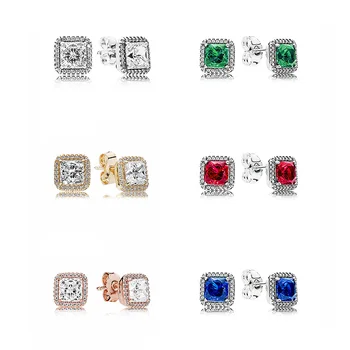 New 100% 925 Sterling Silver Square Sparkle Halo Stud Earrings For Women Wedding Party Gift DIY Jewelry
New 100% 925 Sterling Silver Square Sparkle Halo Stud Earrings For Women Wedding Party Gift DIY Jewelry