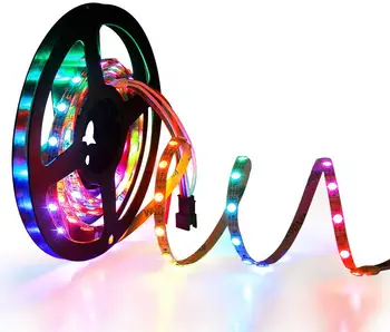 5mm WS2812B Individually Addressable RGB LED Strip Light 6.6ft 120 LEDs 0.19in Super Narrow Programmable Dream Color Digital LED
5mm WS2812B Individually Addressable RGB LED Strip Light 6.6ft 120 LEDs 0.19in Super Narrow Programmable Dream Color Digital LED