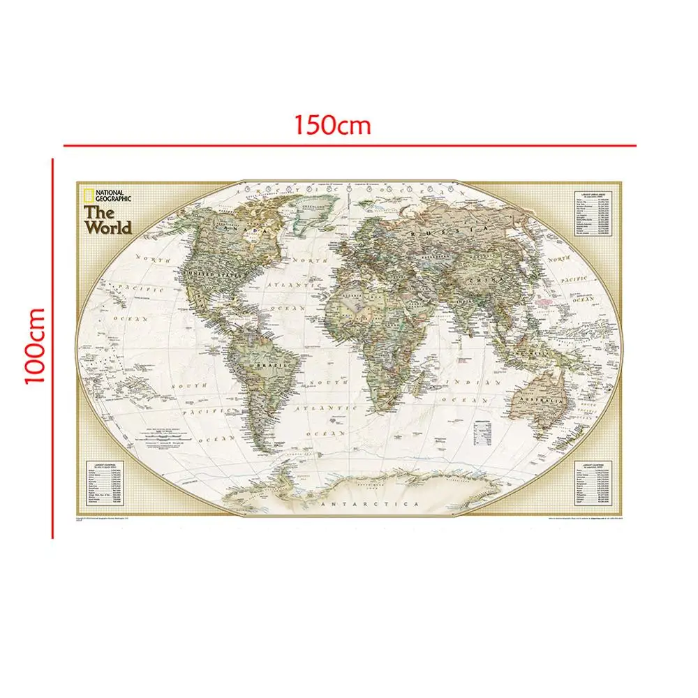 150x100cm Non-woven Map The World Physical Map Without National Flag For Education And Culture
150x100cm Non-woven Map The World Physical Map Without National Flag For Education And Culture