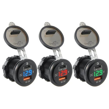 Type-C USB QC 3.0 Car Charger Dual Port Fast Charging with LED USB Charger Voltmeter Socket Compatible For Android Mobile Phone
Type-C USB QC 3.0 Car Charger Dual Port Fast Charging with LED USB Charger Voltmeter Socket Compatible For Android Mobile Phone