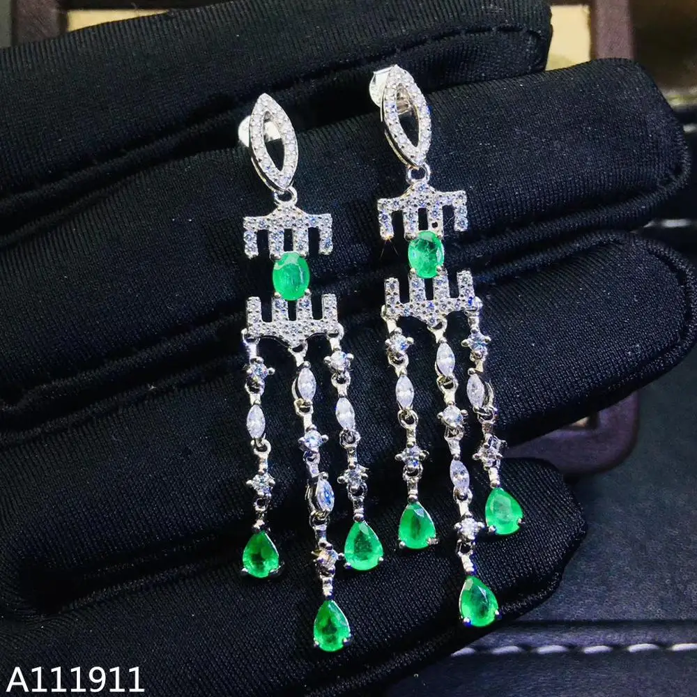 KJJEAXCMY fine jewelry 925 sterling silver inlaid Natural Emerald ladies earrings fashion support detection popular
KJJEAXCMY fine jewelry 925 sterling silver inlaid Natural Emerald ladies earrings fashion support detection popular