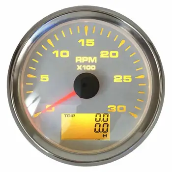 1pc 85mm 0-3000RPM Marine Tachometer Gauges Lcd Revolution Meters with Trip Hour Meters RPM 0-300 Speed Ratio 8 Kinds Backlight
1pc 85mm 0-3000RPM Marine Tachometer Gauges Lcd Revolution Meters with Trip Hour Meters RPM 0-300 Speed Ratio 8 Kinds Backlight
