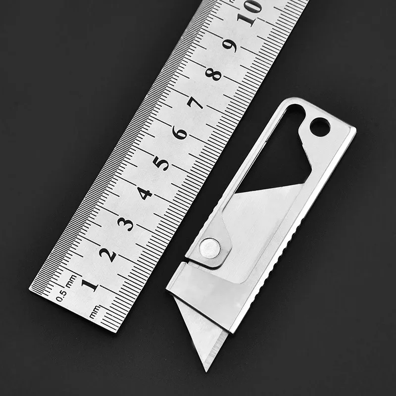 Stainless Steel Folding Utility Knife Wallpaper Knife Multi-function Paper Cutter Courier Knife Student Manual Knife
Stainless Steel Folding Utility Knife Wallpaper Knife Multi-function Paper Cutter Courier Knife Student Manual Knife