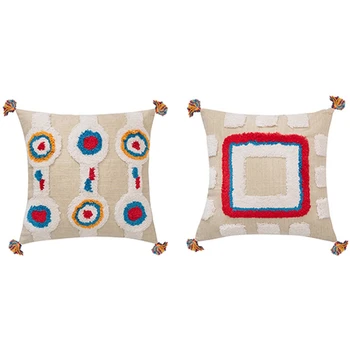 2 Pcs Handmade Luxury Moroccan Style Cushion Cover Wool Tassels Boho Style Ethnic Colorful Pillow Cover -Blue & Red
2 Pcs Handmade Luxury Moroccan Style Cushion Cover Wool Tassels Boho Style Ethnic Colorful Pillow Cover -Blue & Red