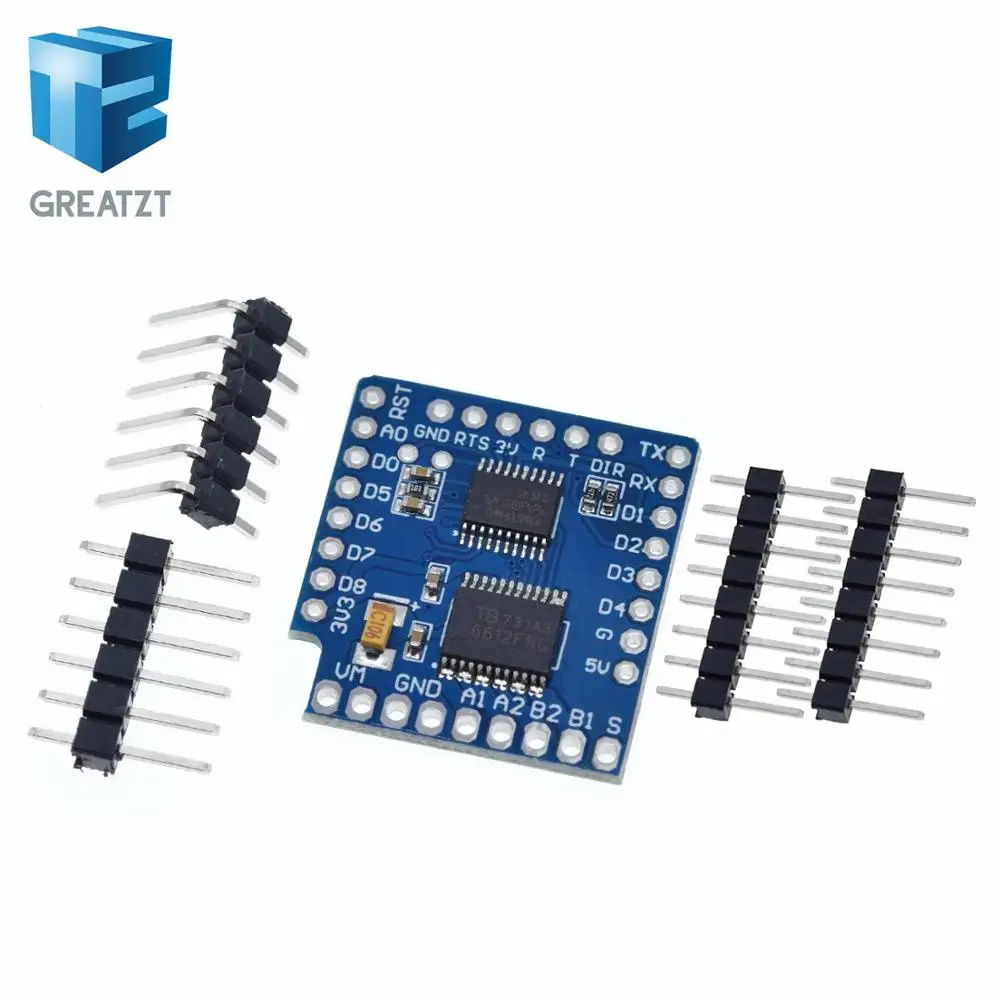 GREATZT 1pcs Motor Shield For WeMos D1 mini I2C Dual Motor Driver TB6612FNG (1A) V1.0.0
GREATZT 1pcs Motor Shield For WeMos D1 mini I2C Dual Motor Driver TB6612FNG (1A) V1.0.0