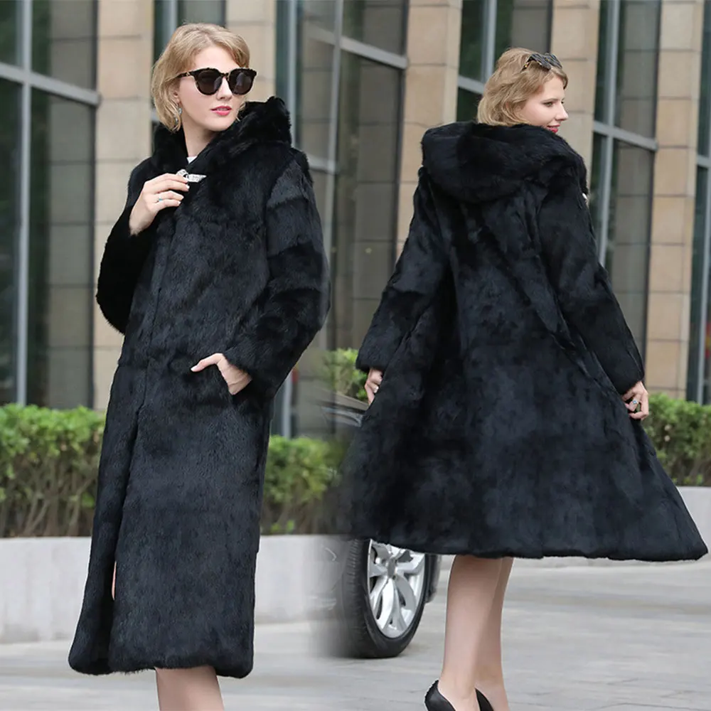 Whole Real Rex Rabbit Fur Coat Women Long Section Hooded Autumn Winter Plus Size Overcoat Girl Jacket Female Outerwear
Whole Real Rex Rabbit Fur Coat Women Long Section Hooded Autumn Winter Plus Size Overcoat Girl Jacket Female Outerwear
