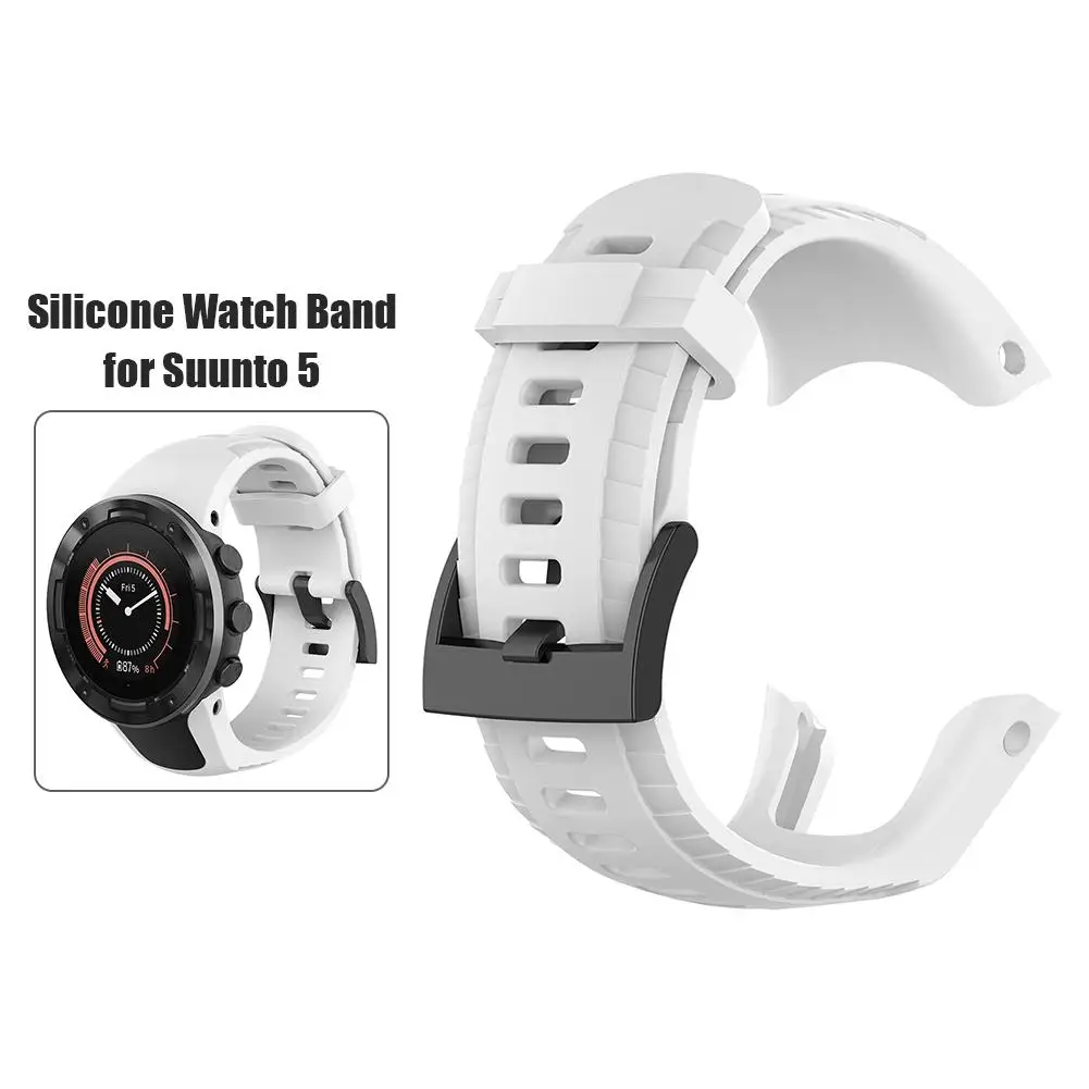 Silicone Band Sports Strap Watchband Simplicity Moderate Softness Wearing Comfort Bracelet Watch Accessories for Suunto 5 | Электроника