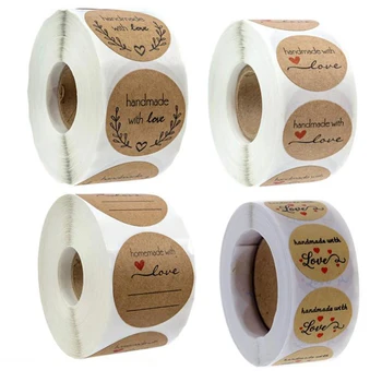 Hot Sale Bakeware Label Stickers 1 Roll Taste Business Order Home Hand Made With Love Sticker Wedding Envelope Seals
Hot Sale Bakeware Label Stickers 1 Roll Taste Business Order Home Hand Made With Love Sticker Wedding Envelope Seals