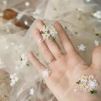 1yard Exquisite flower embroidered tulle flower mesh fabric girls clothes women dress DIY material home party decoration 
1yard Exquisite flower embroidered tulle flower mesh fabric girls clothes women dress DIY material home party decoration