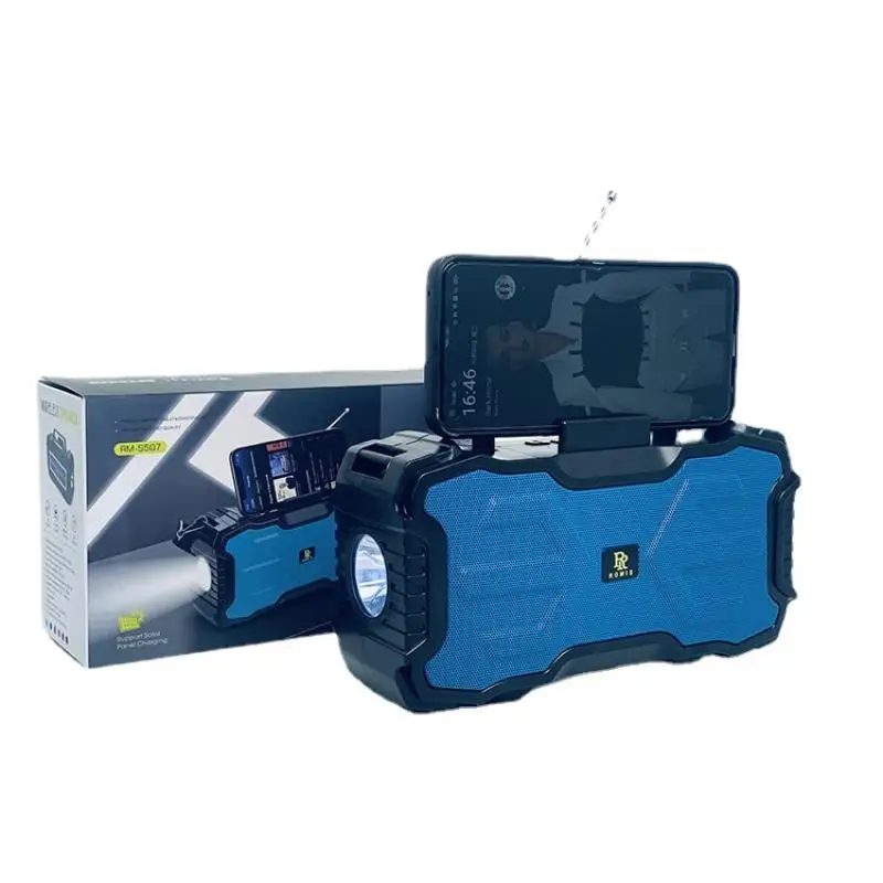 New RM-S507 solar wireless bluetooth speaker with LED flashlight outdoor portable card audio | Электроника