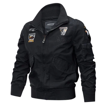 Brand Men's Military Jacket Autumn Spring Deigner Plus Size Cotton Stand Collar Fit Slim US Air Force Jacket Coat Men 4XL
Brand Men's Military Jacket Autumn Spring Deigner Plus Size Cotton Stand Collar Fit Slim US Air Force Jacket Coat Men 4XL