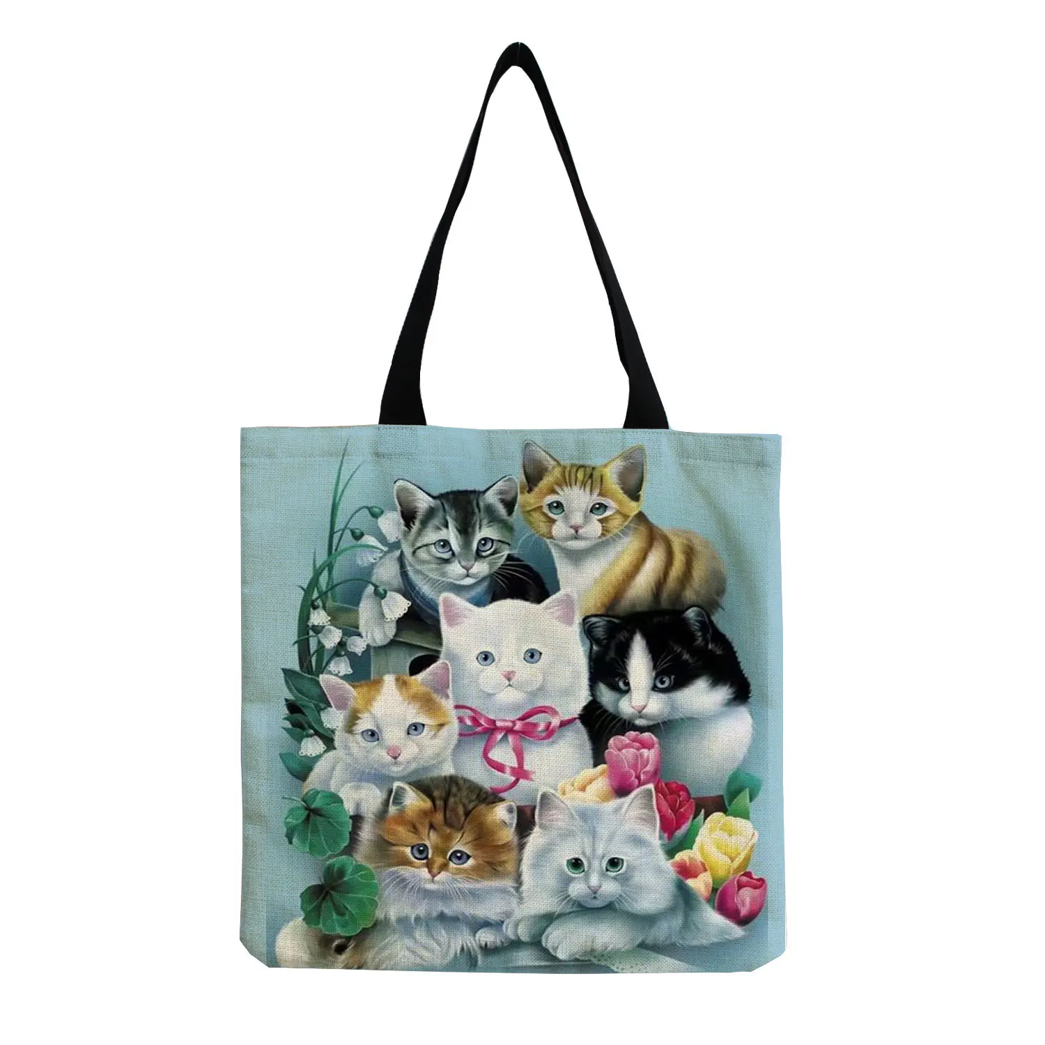 Cute Cat Print Fashion Tote Bag 11 Hdf0e165f785540fdb25b6f3d24b336b5g