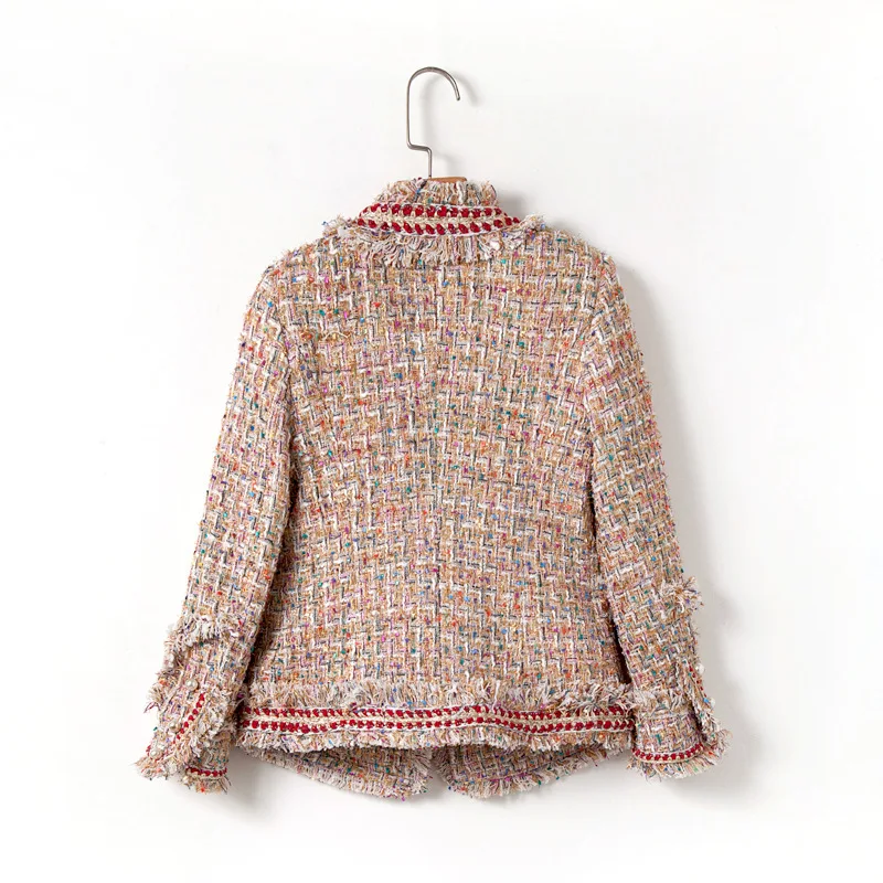 Runway Tassel Basic Tweed Jacket Women Spring Autumn Chic Sweet Party Long Sleeve V-Neck Coats Outwear Tops Female Streetwear
Runway Tassel Basic Tweed Jacket Women Spring Autumn Chic Sweet Party Long Sleeve V-Neck Coats Outwear Tops Female Streetwear