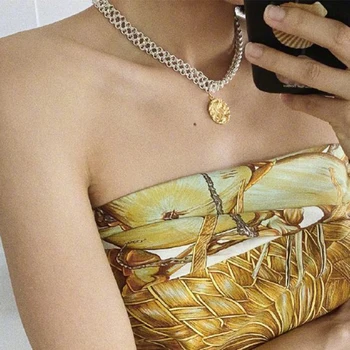 Timeless Wonder Brass 2 Tone Portrait Coined Chains Necklace Women Jewelry Punk Designer Ins Trendy Top Gothic Boho Rare 5772
Timeless Wonder Brass 2 Tone Portrait Coined Chains Necklace Women Jewelry Punk Designer Ins Trendy Top Gothic Boho Rare 5772