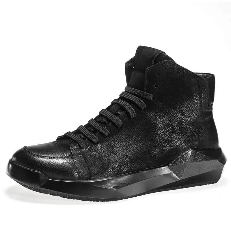 Autumn Winter Genuine Cow Leather Sneaker Men Thick Sole High Top Platform Flat Sneaker Mens Trainers Black Outdoor Sports Shoes
Autumn Winter Genuine Cow Leather Sneaker Men Thick Sole High Top Platform Flat Sneaker Mens Trainers Black Outdoor Sports Shoes
