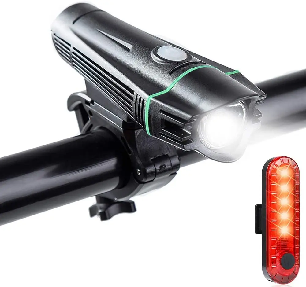 3800LM USB Rechargeable Bike Light Set Headlight Tail Light Bright LED Bicycle Lights Front Back Rear Lights,Waterproof Cycling
3800LM USB Rechargeable Bike Light Set Headlight Tail Light Bright LED Bicycle Lights Front Back Rear Lights,Waterproof Cycling