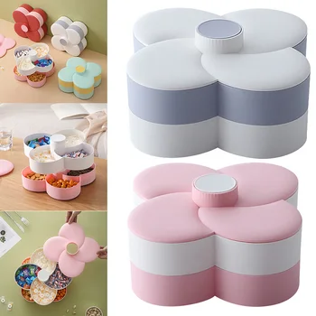 Flower Type Rotating Candy Box Plastic Snack Storage Tray Family Snacks Partition Box Party Wedding Candy Tray 66CY
Flower Type Rotating Candy Box Plastic Snack Storage Tray Family Snacks Partition Box Party Wedding Candy Tray 66CY