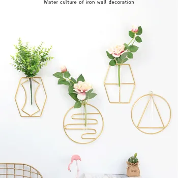 Nordic Geometric Circular Shape Glass Iron Gold Wall Vase Hanging Flowerpot Home Wedding Decoration Accessories For Hydroponics
Nordic Geometric Circular Shape Glass Iron Gold Wall Vase Hanging Flowerpot Home Wedding Decoration Accessories For Hydroponics