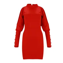 Женское вечернее платье с открытой спиной Красное Облегающее
