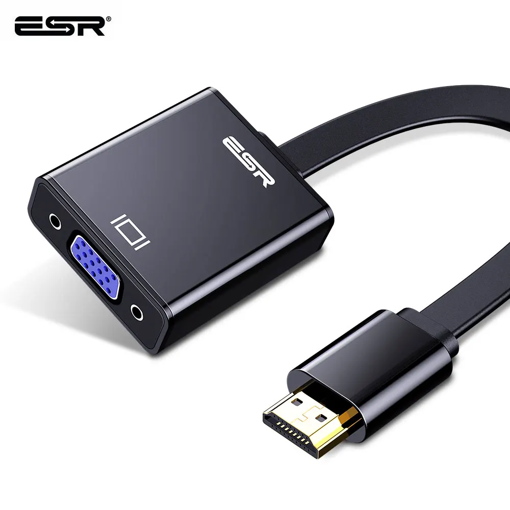 ESR HDMI TO VGA Adapter Audio Cable HDMI Splitter to VGA Converter Digital HD 1080P HDMI Cable Adapter to Xbox PS4 PC Laptop TV
ESR HDMI TO VGA Adapter Audio Cable HDMI Splitter to VGA Converter Digital HD 1080P HDMI Cable Adapter to Xbox PS4 PC Laptop TV