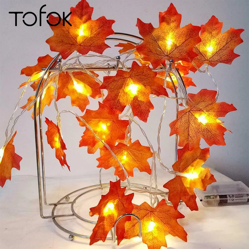 Tofok 2M Artificial Maples LED Light String Autumn Leaves Garland Halloween Xmas Party Hanging Decoration Light Strung Pendant
Tofok 2M Artificial Maples LED Light String Autumn Leaves Garland Halloween Xmas Party Hanging Decoration Light Strung Pendant