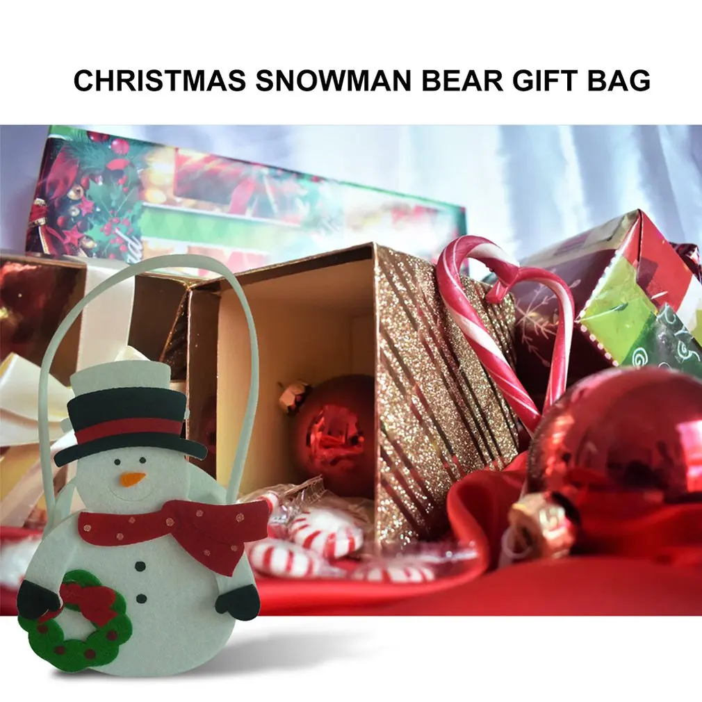 christmas faux bark creative pattern cartoon tote bag child gift