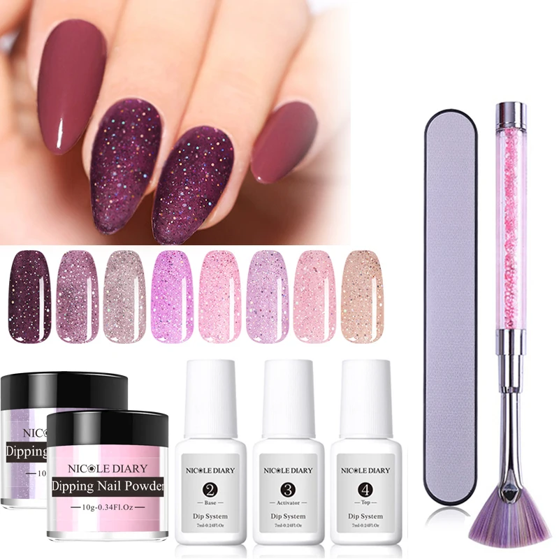 NICOLE DIARY Dip Nail Powder Set Holographic Sequins Dipping Nail Powder Sparkling Colorful Nail Art Decoration No UV Lamp Cure
NICOLE DIARY Dip Nail Powder Set Holographic Sequins Dipping Nail Powder Sparkling Colorful Nail Art Decoration No UV Lamp Cure