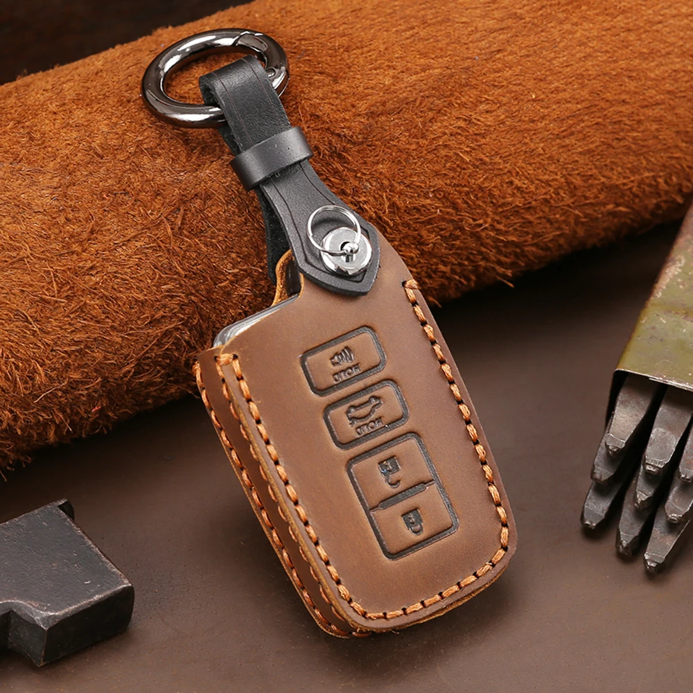 Leather 4 Buttons Car Remote Key Fob Cover Skin Holder For 2018 2017 Toyota Highlander Avalon Camry Corolla RAV4 Car Styling
Leather 4 Buttons Car Remote Key Fob Cover Skin Holder For 2018 2017 Toyota Highlander Avalon Camry Corolla RAV4 Car Styling