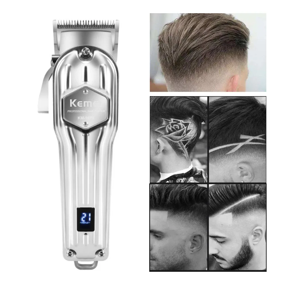 Kemei-032 Hair Clipper LCD display Hair Trimmer Men Electric Cordless Hair Trimmer Baldheaded T Blade Finish Haircut Machine
Kemei-032 Hair Clipper LCD display Hair Trimmer Men Electric Cordless Hair Trimmer Baldheaded T Blade Finish Haircut Machine