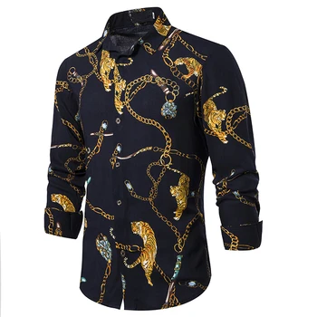 Men Shirt 2019 Spring New Men's Fashion Print Slim Fit Casual Social Business Long-sleeved Shirt Camisa Masculina
Men Shirt 2019 Spring New Men's Fashion Print Slim Fit Casual Social Business Long-sleeved Shirt Camisa Masculina