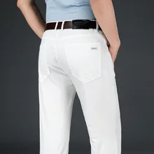 Casual Smart Pants Men Denim Trousers Clothing Thin Summer Korea Style Straight Regular Fit White Pants For Men 100 Cotton 2022
Casual Smart Pants Men Denim Trousers Clothing Thin Summer Korea Style Straight Regular Fit White Pants For Men 100 Cotton 2022