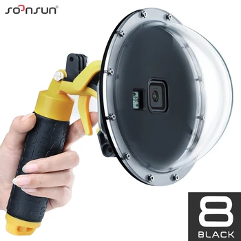 SOONSUN 45M Waterproof Diving Dome Port Lens Cover Housing Case w/ Pistol Trigger Grip for GoPro Hero 8 Black Go Pro 8 Accessory
SOONSUN 45M Waterproof Diving Dome Port Lens Cover Housing Case w/ Pistol Trigger Grip for GoPro Hero 8 Black Go Pro 8 Accessory