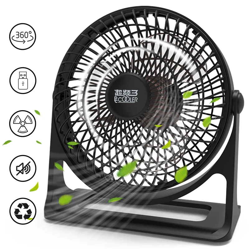 Pccooler USB mini portable fan quiet computer desktop fan 360° adjustable large air volume for Home office USB devices Small fan
Pccooler USB mini portable fan quiet computer desktop fan 360° adjustable large air volume for Home office USB devices Small fan