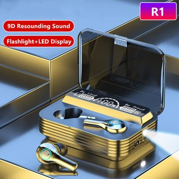 R1 TWS wireless headset Bluetooth headset 5.0 digital display waterproof earplugs hands-free headset with microphone charging bo
R1 TWS wireless headset Bluetooth headset 5.0 digital display waterproof earplugs hands-free headset with microphone charging bo