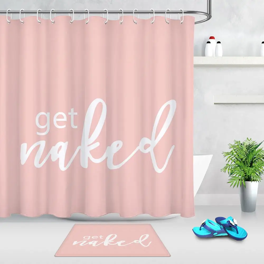 " Get Naked" Vulgar Text Personality Creativity Shower Curtain Bathroom Polyester Waterproof Fabric Bathtub Decoration and Mats
" Get Naked" Vulgar Text Personality Creativity Shower Curtain Bathroom Polyester Waterproof Fabric Bathtub Decoration and Mats