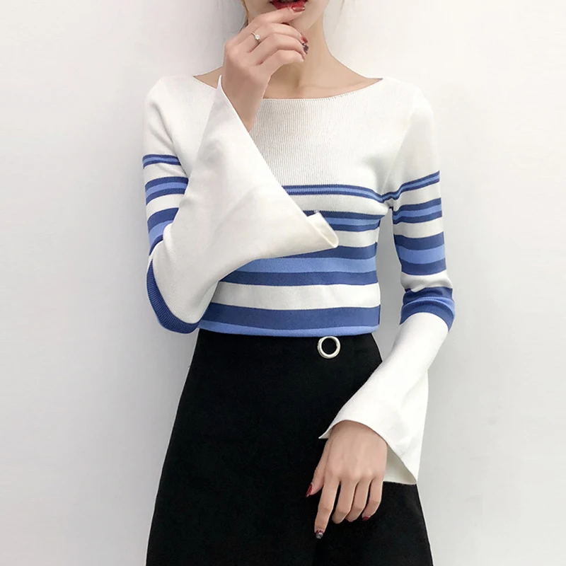 Flare Sleeve Sweater Women Fashionable High Elastic Knitted Split Autumn Winter Sweaters Pullovers Female Tricot Jumper Femme
Flare Sleeve Sweater Women Fashionable High Elastic Knitted Split Autumn Winter Sweaters Pullovers Female Tricot Jumper Femme