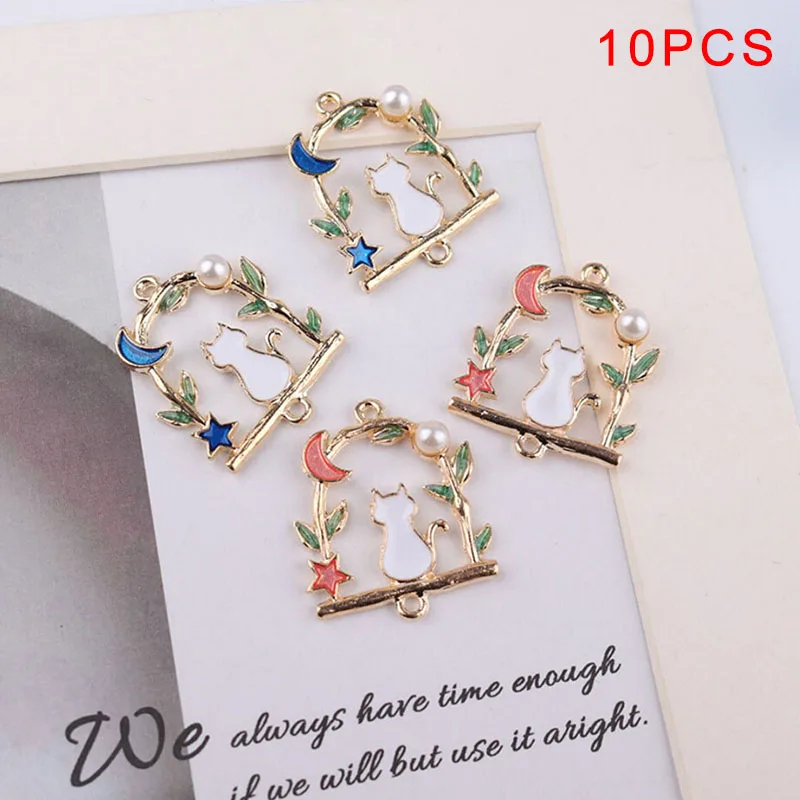 10Pcs/lot Enamel Alloy Stars Moon Cat Charms Metal Pendants DIY Jewelry Findings Hot Sale
10Pcs/lot Enamel Alloy Stars Moon Cat Charms Metal Pendants DIY Jewelry Findings Hot Sale