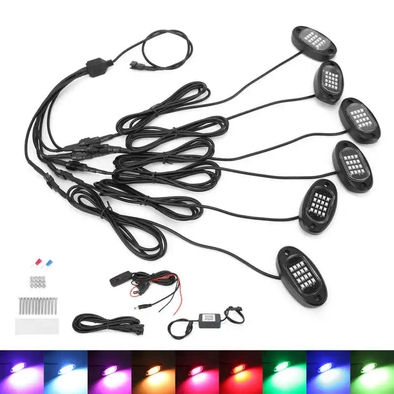 Car Accessories automobiles LED Rock Light Kit 1V6 Remote Control Colorful for Car Motorcycle Chassis air flow meter
Car Accessories automobiles LED Rock Light Kit 1V6 Remote Control Colorful for Car Motorcycle Chassis air flow meter
