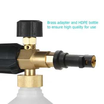 Adjustable Car Wash Can HDPE Brass Soap Foam Gun Lance Soap Pressure Washer Car Wash Can Cleaning Tool Car Water Gun 
Adjustable Car Wash Can HDPE Brass Soap Foam Gun Lance Soap Pressure Washer Car Wash Can Cleaning Tool Car Water Gun