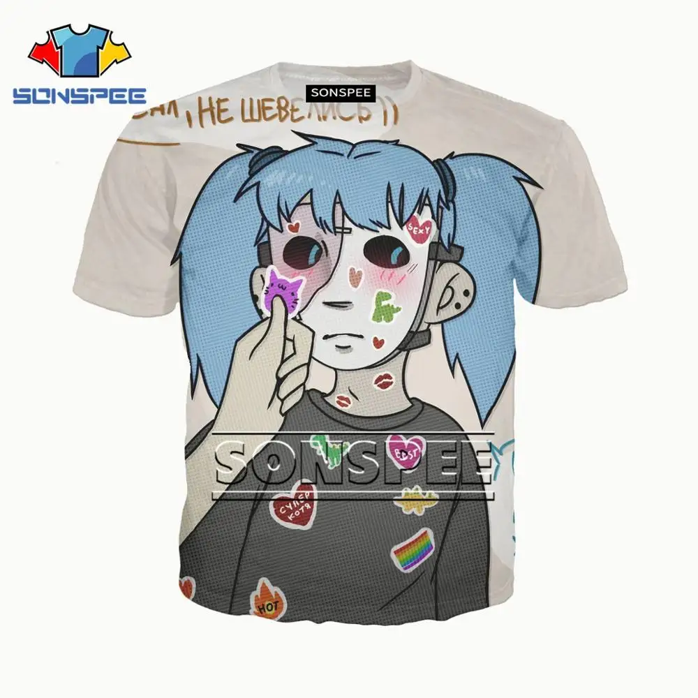 SONSPEE Sally face Anime hurajuku 3D printed Man Woman t-shirt unisex hot sale Fashion hip hop top tees cartoon streetwear XK35
SONSPEE Sally face Anime hurajuku 3D printed Man Woman t-shirt unisex hot sale Fashion hip hop top tees cartoon streetwear XK35