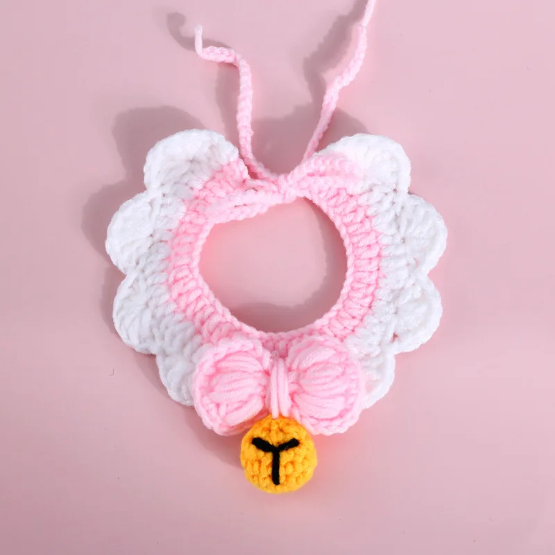 Adjustable Neck Fake Jingle Bell Pet Accessories Wool Dog Cat Collar for Small Dog Cat Cute Hand-knitted Pet Decoration Bowknot
Adjustable Neck Fake Jingle Bell Pet Accessories Wool Dog Cat Collar for Small Dog Cat Cute Hand-knitted Pet Decoration Bowknot