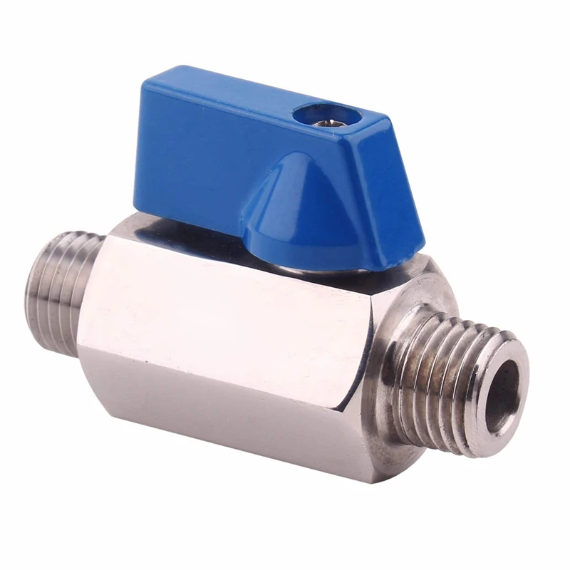 Amarzk V/álvula de Bola Recta SAE de 1//4 Pulgadas Macho a 1//4 Pulgadas Hembra para refrigerante R22